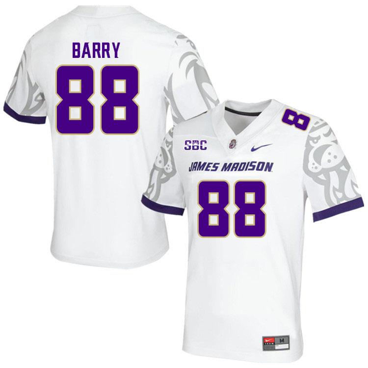 Men-Youth #88 Ibrahim Barry James Madison Dukes College Football Jerseys Stitched Sale-White